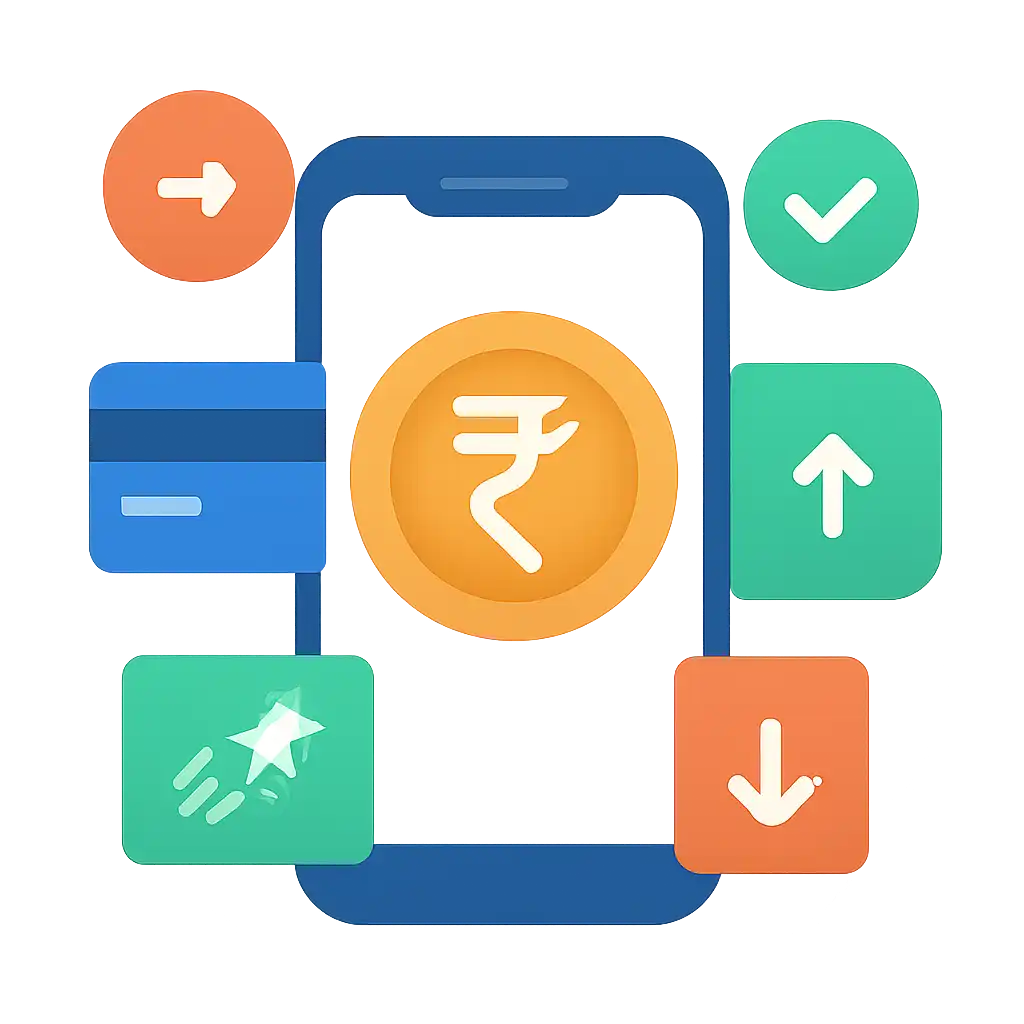 Payments / UPI symbols: 92 Game deposit and withdrawal graphic